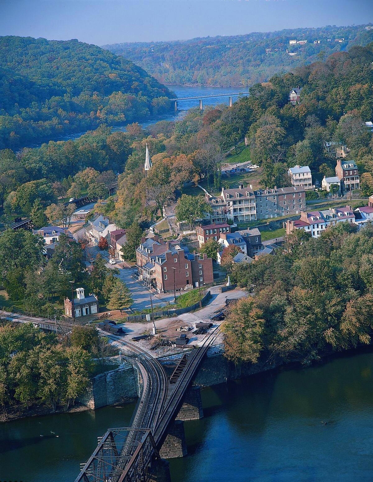 City of Harper's Ferry from above